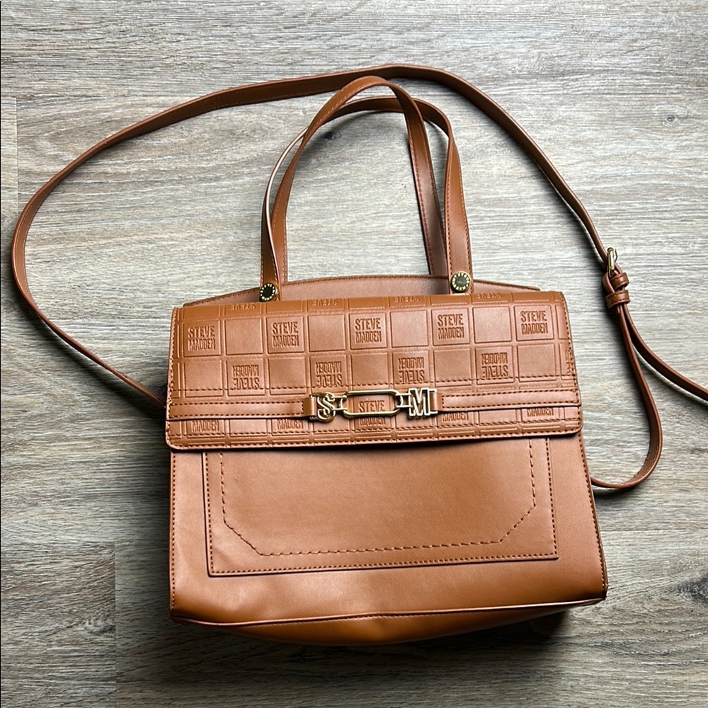 Steve Madden Tan Convertible Crossbody Handbag